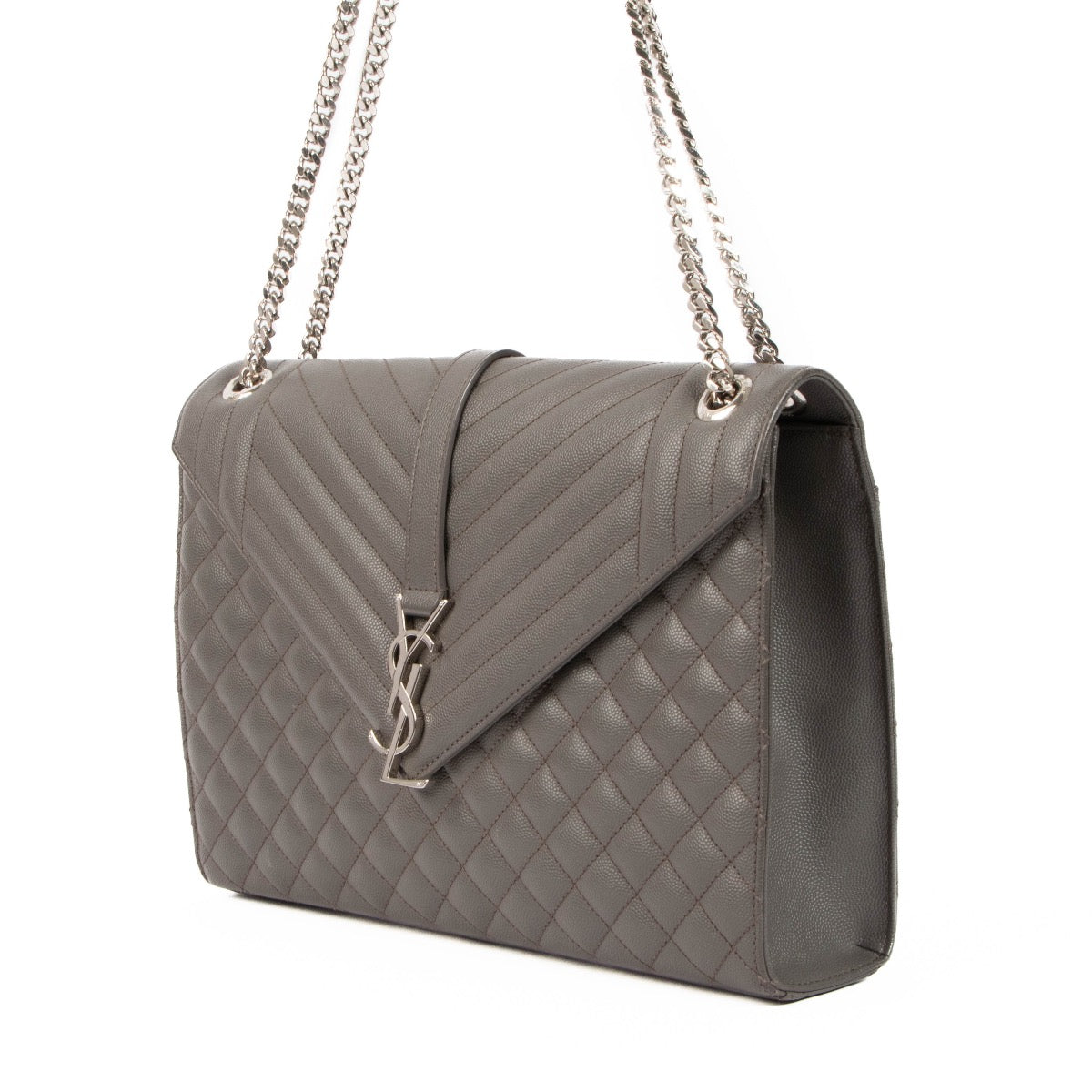 shop 100% authentic second hand Saint Laurent Large Grey Envelope Bag on Labellov.com