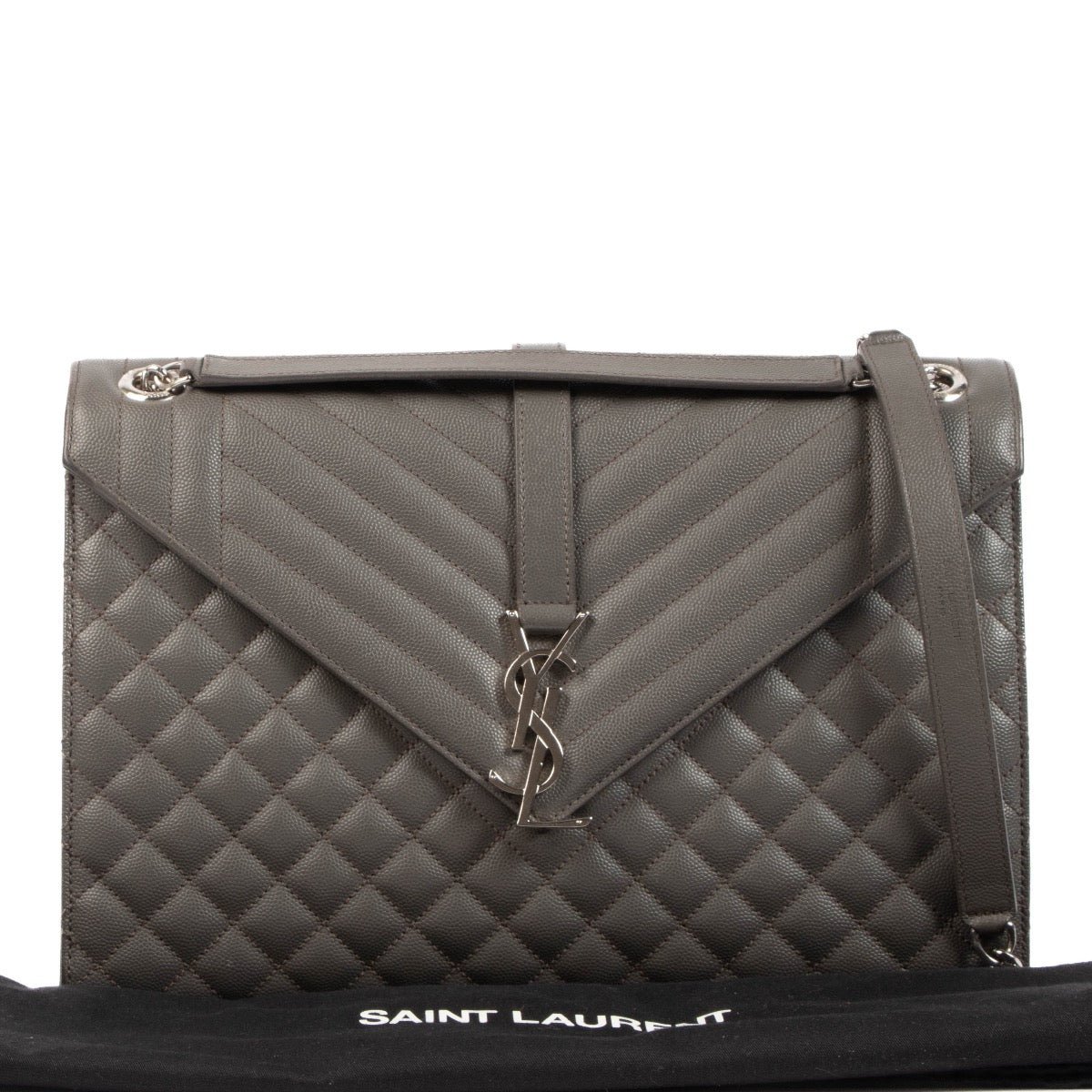 shop 100% authentic second hand Saint Laurent Large Grey Envelope Bag on Labellov.com