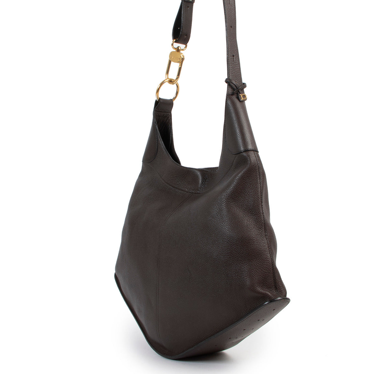 Delvaux Brown Leather Satan Shoulder bag
