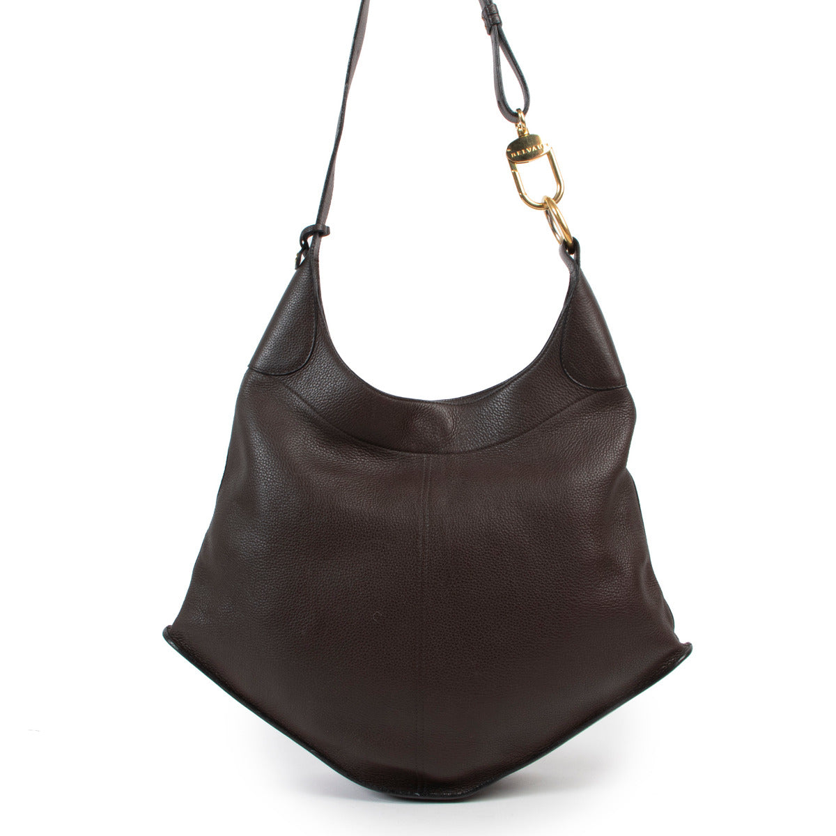 Delvaux Brown Leather Satan Shoulder bag