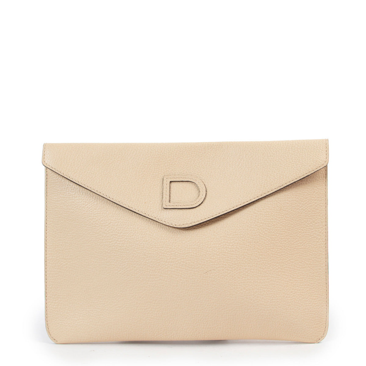 Pochette Delvaux en cuir crème Enveloppe