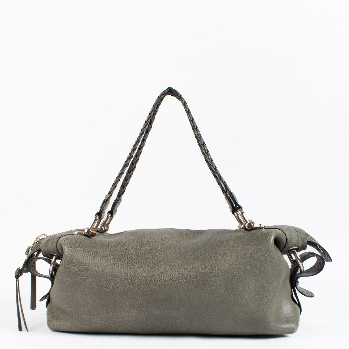 This bag is in very good pre-loved condition. The leather retains its supple texture with only minor softening from gentle use. Slight rubbing at the corners and faint creasing are consistent with careful wear. Hardware remains shiny with minimal signs of