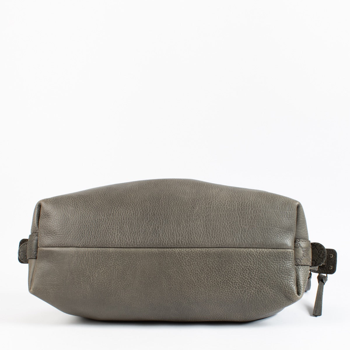 Gucci Grey Leather Duffle Bag