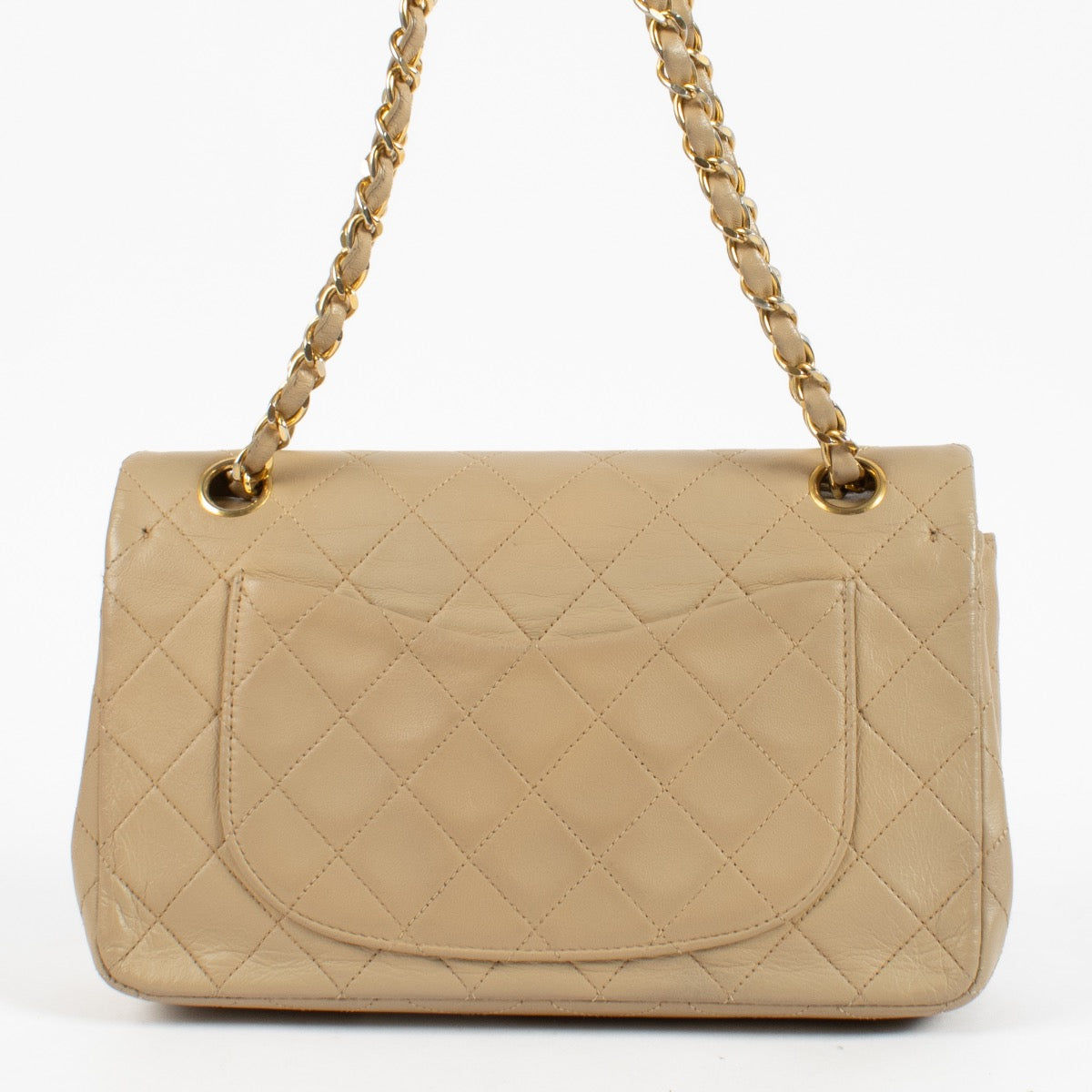Shop 100% authentic secondhand Chanel Vintage Beige Medium Lambskin Classic Double Flap Bag on Labellov.com