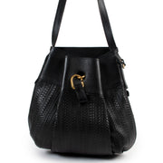 Shop authentic second hand vintage Delvaux Black Faust Toile de Cuir Shoulder Bag at Labellov.
