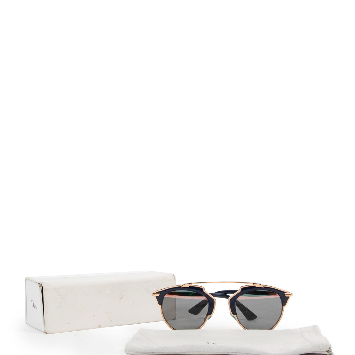 Christian Dior So Real Rose Gold/Blue Sunglasses
