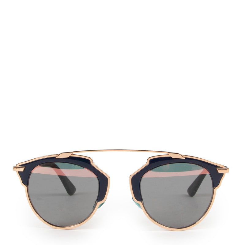 Christian Dior So Real Rose Gold/Blue Sunglasses