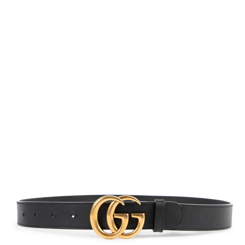 Gucci Zwarte GG Marmont Riem - Maat 75