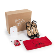 Shop authentic second hand luxury designer high-end Christian Louboutin Talitha 100 Black Patent Leather Sandals at Labellov.