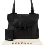 Buy online authentic second hand Delvaux Black Toile de Cuir Shoulder bag in very good condition at Labellov in Antwerp