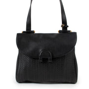Buy online authentic second hand Delvaux Black Toile de Cuir Shoulder bag in very good condition at Labellov in Antwerp