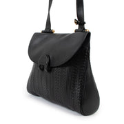 Buy online authentic second hand Delvaux Black Toile de Cuir Shoulder bag in very good condition at Labellov in Antwerp