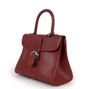 Shop second hand designer Delvaux Burgundy Brillant MM Shoulder Bag in Antwerp by Labellov