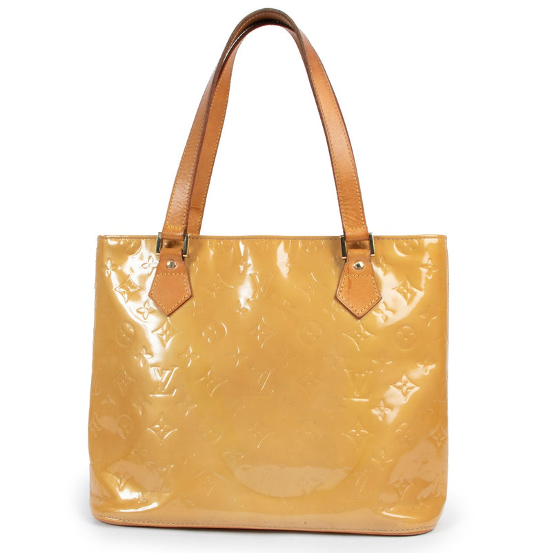Louis Vuitton Beige Houston Monogram Vernis Tote Bag