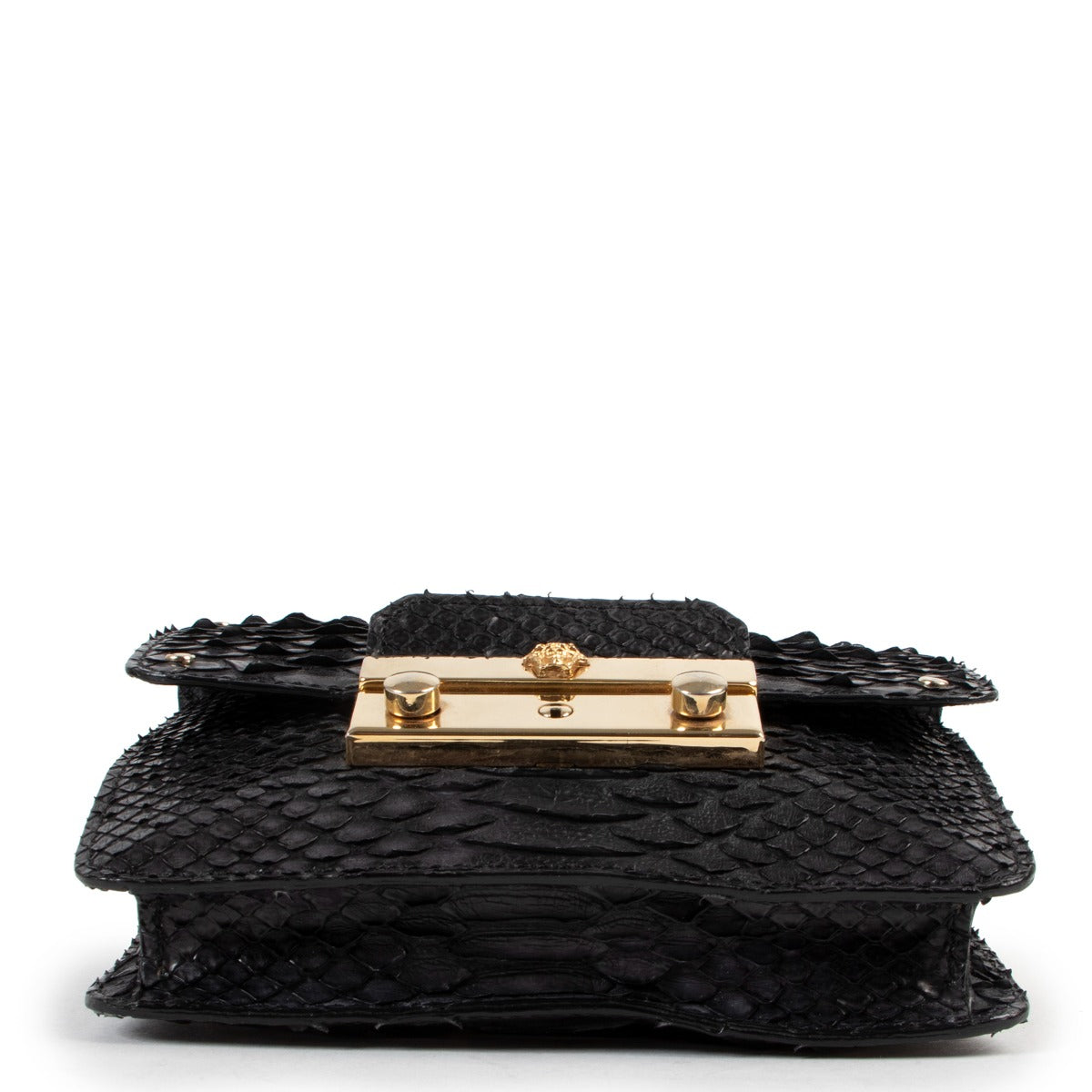 Versace Black Python Mini Belt Bag