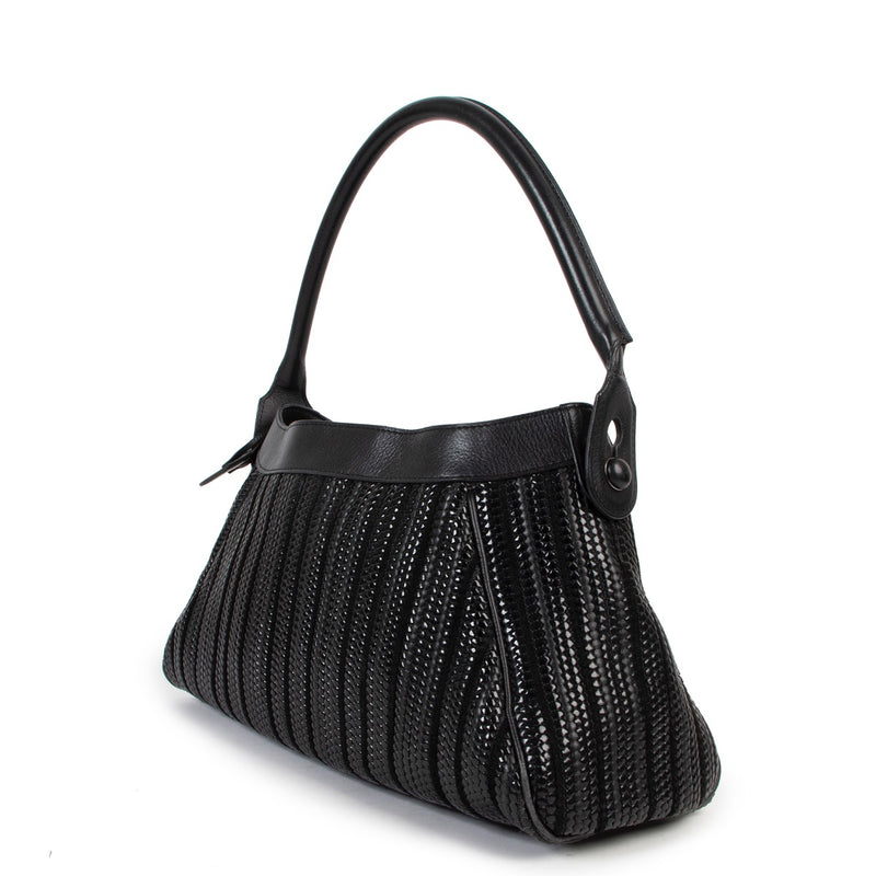 Buy an authentic second hand Delvaux Cappuccino Toile de Cuir Shoulder Bag in very good condition at Labellov