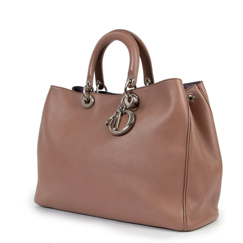 Shop second hand designer vintage Christian Dior Dusty Pink Diorissimo Large Tote Bag at Labellov