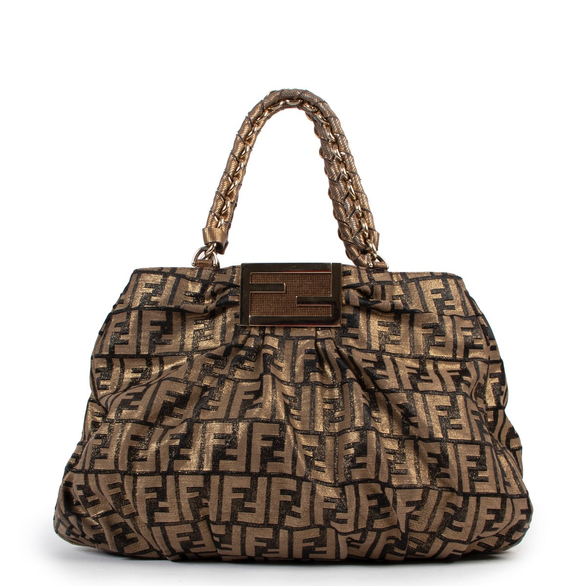 Buy an authentic second hand Fendi Mia Zucca Pattern Shoulder Bag in good condition at Labellov.