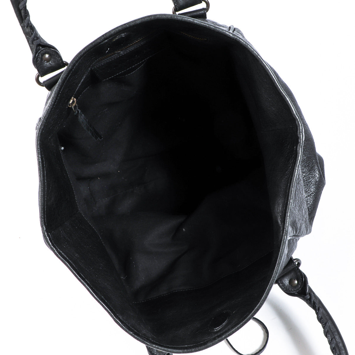 Sac cabas Sunday en cuir d'agneau noir Balenciaga