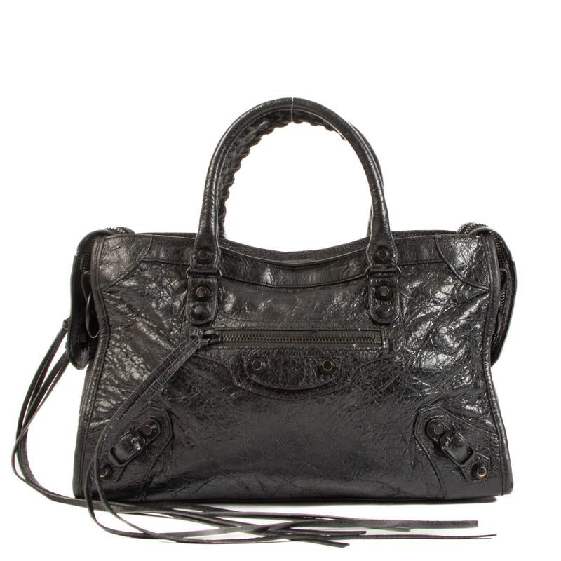 Balenciaga All Black Small Classic City Bag