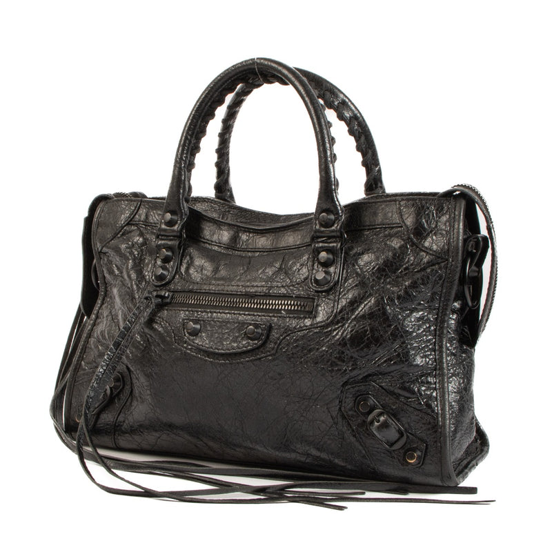 Balenciaga All Black Small Classic City Bag