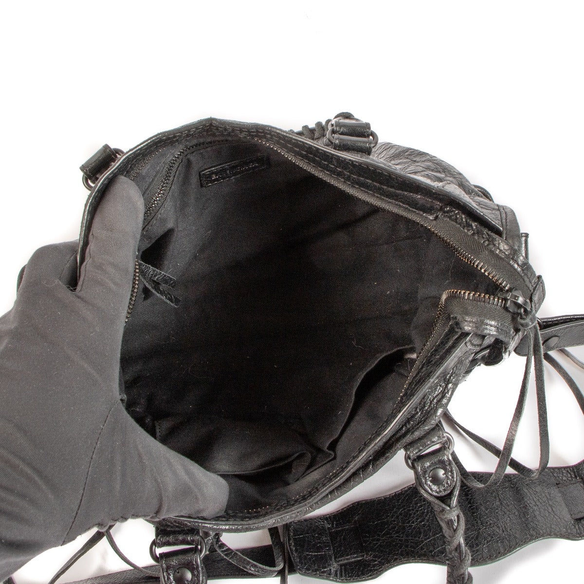 Balenciaga Kleine Klassieke City Tas Volledig Zwart