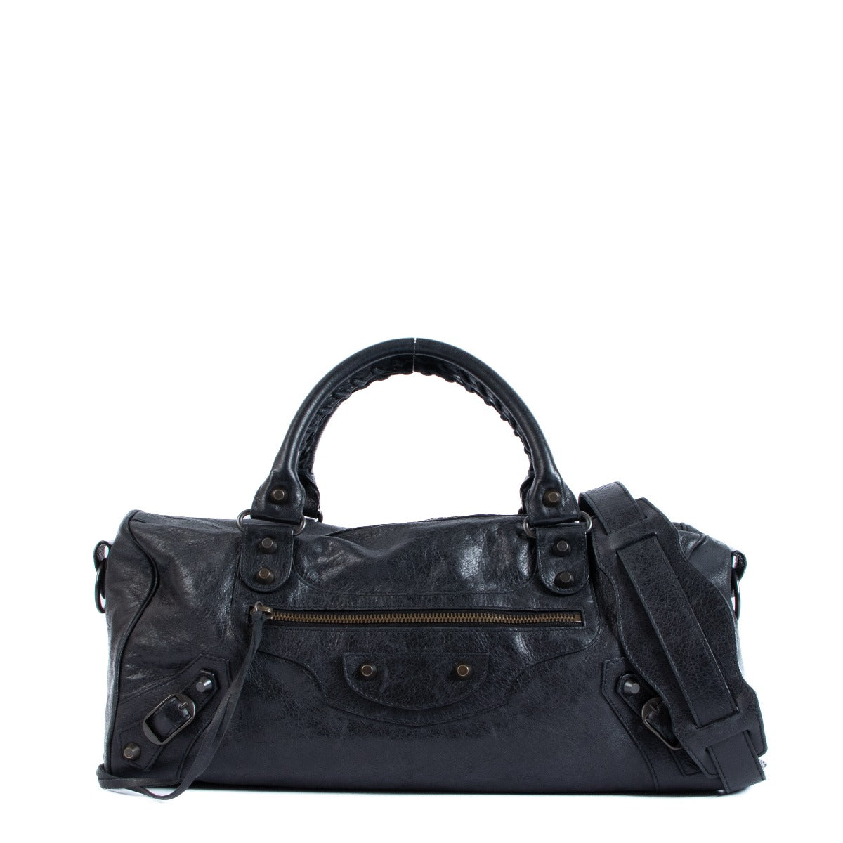 Balenciaga Twiggy Black Arena Shoulder Bag