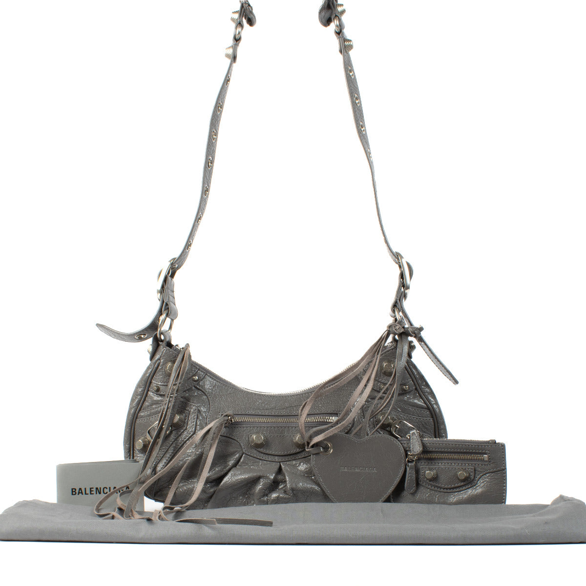 Balenciaga Grey Leather Small Le Cagole Bag
