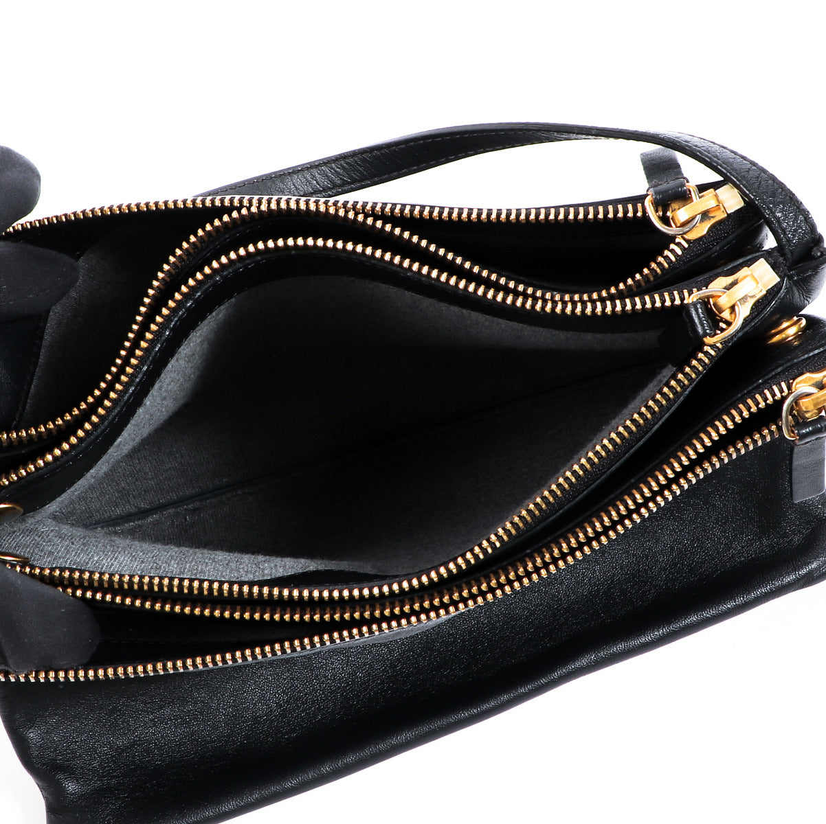 Celine Zwarte Leren Trio Tas