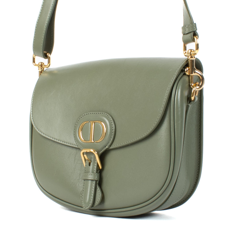 Christian Dior Green Leather Medium Bobby Crossbody Bag