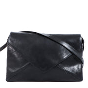 Dries Van Noten Black Leather Envelope Crossbody for the best price at Labellov secondhand luxury in Antwerp