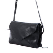 Dries Van Noten Black Leather Envelope Crossbody