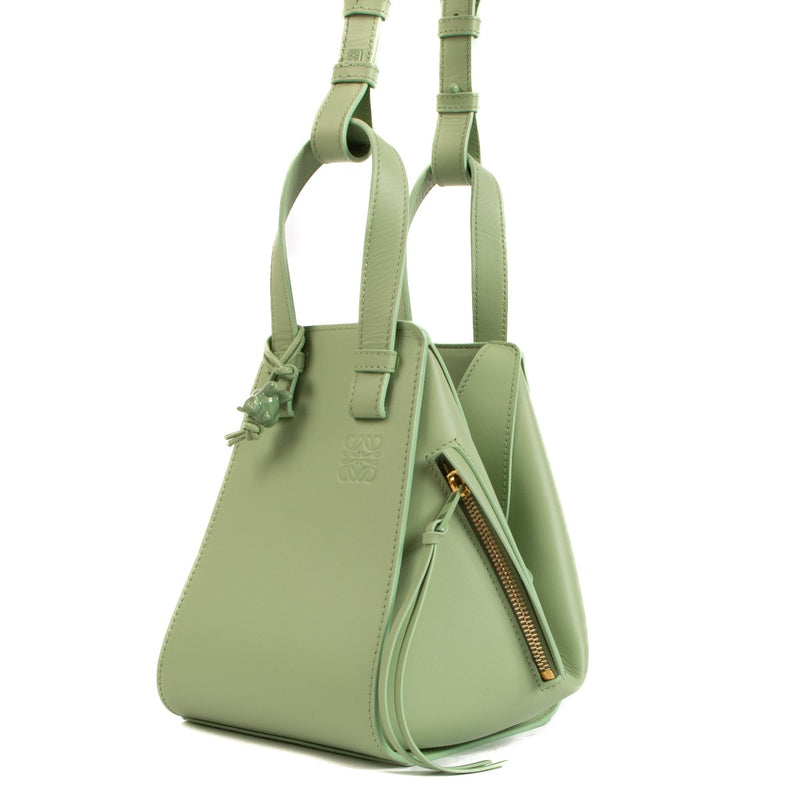 Loewe Compact Hammock Satin Calfskin Lime Green Glaze