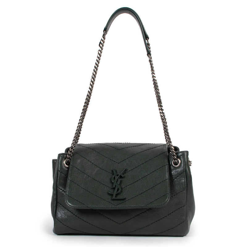 Buy an authentic second hand Saint Laurent Green Nolita Shoulder bag in very good condition at Labellov