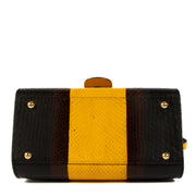 Delvaux Black & Yellow Python Mini Brillant Bag