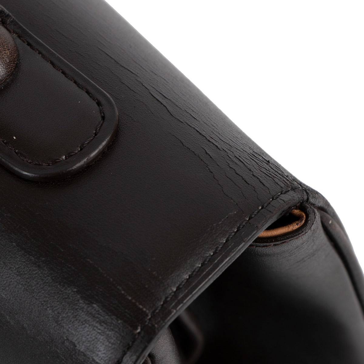 Delvaux Brillant MM Chocolate Brown Box Calf Handbag
