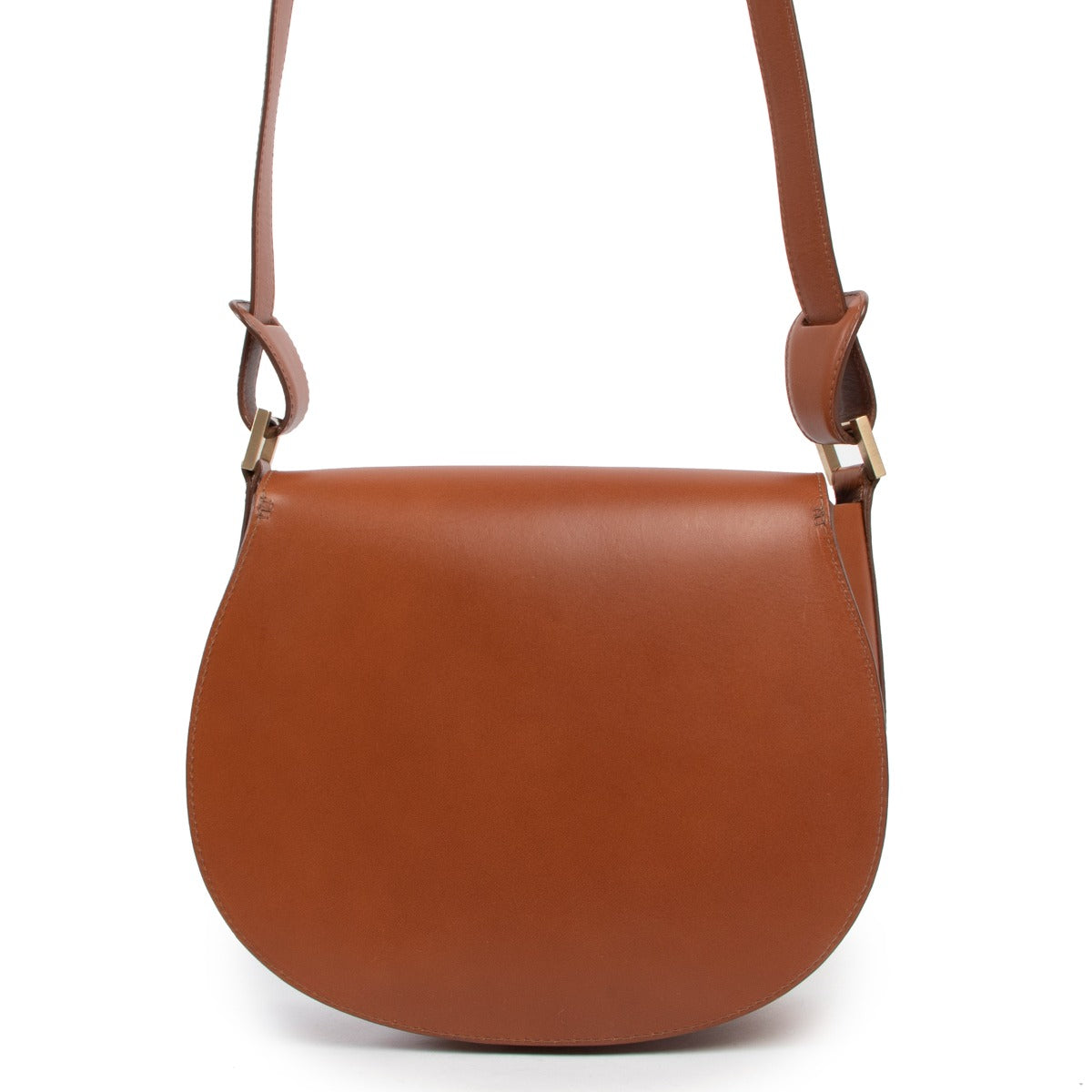 Shop second hand luxury designer Delvaux Cognac Kate GM Crossbody Bag at Labellov
