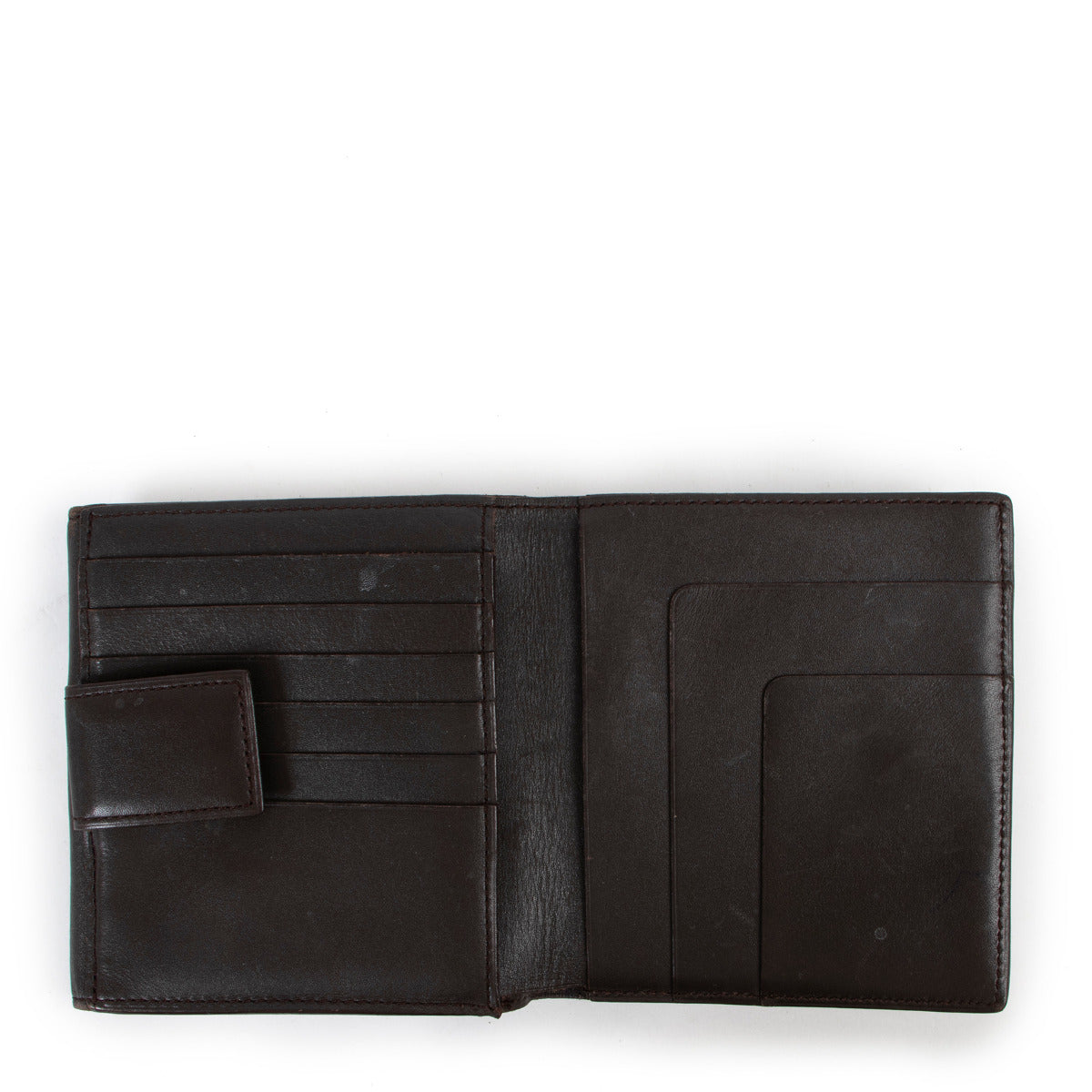 Delvaux Chocoladebruine Leren Portemonnee