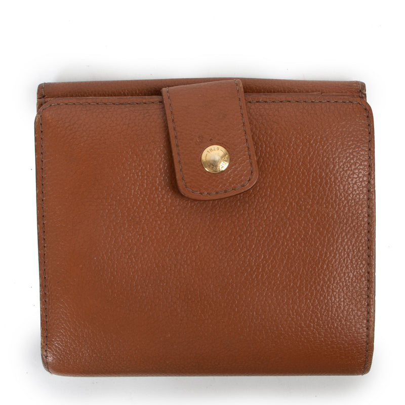Delvaux Cognac Leren Portemonnee