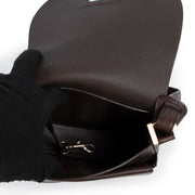 Shop authentic second hand vintage designer Delvaux Chocolate Brown Kate PM Crossbody Bag at Labellov