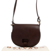 Shop authentic second hand vintage designer Delvaux Chocolate Brown Kate PM Crossbody Bag at Labellov