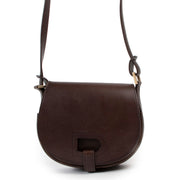 Shop authentic second hand vintage designer Delvaux Chocolate Brown Kate PM Crossbody Bag at Labellov