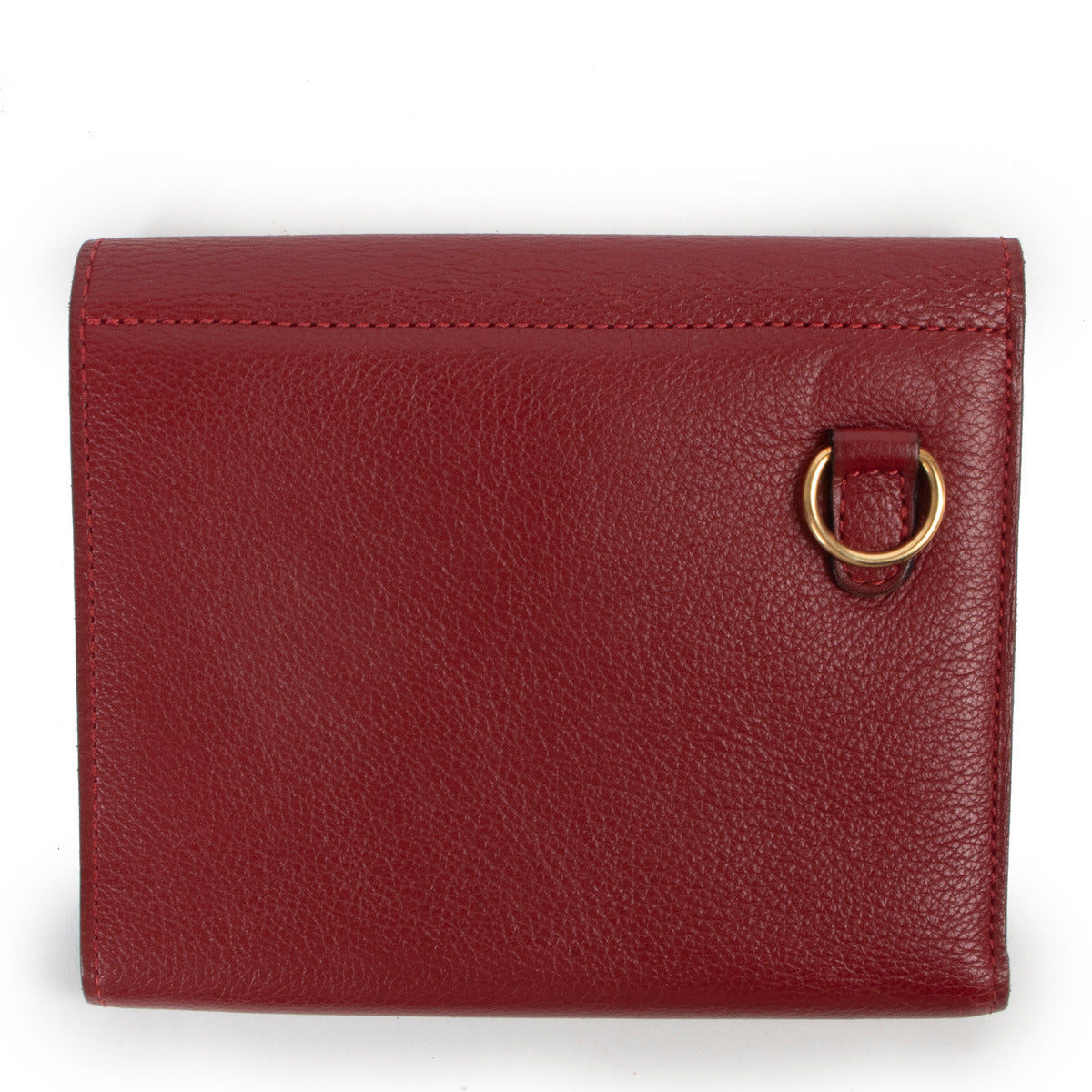 Portefeuille Delvaux en cuir rouge