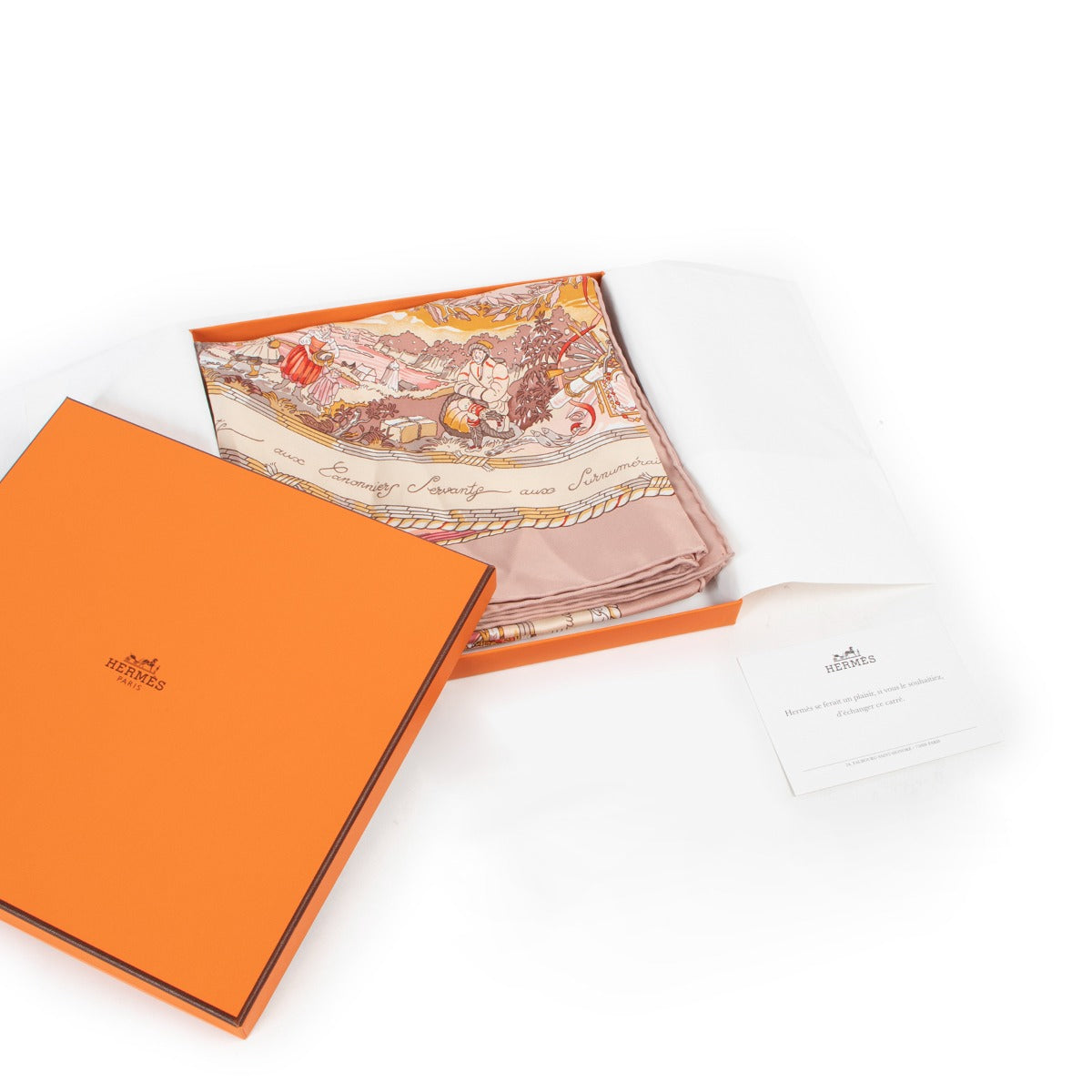 Carré 90 en soie Hermès Rose Per Astra Ad Astra