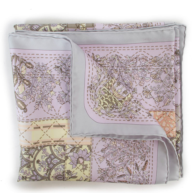 Shop authentic second hand vintage designer Hermès Pique Fleuri de Provence Silk Twill Carré 90 Scarf at Labellov