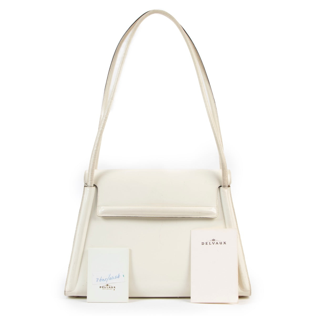 Delvaux Arpege White Magic Patent Leather Shoulder Bag