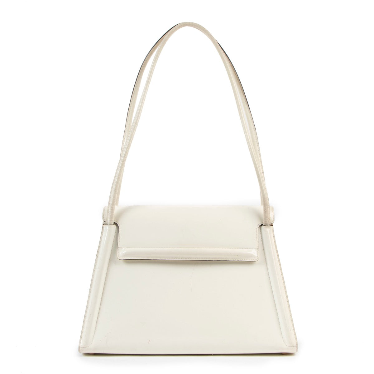 Delvaux Arpege White Magic Patent Leather Shoulder Bag