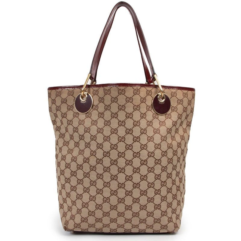 Vintage second hand luxury designer Gucci GG Canvas Tote Bag at Labellov