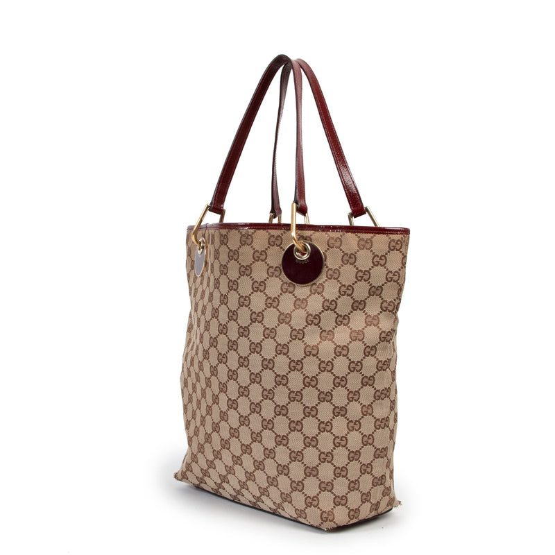 Vintage second hand luxury designer Gucci GG Canvas Tote Bag at Labellov