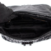Authentic second hand Prada Black Vernice Gaufre Chain Shoulder Bag BR4050 at Labellov